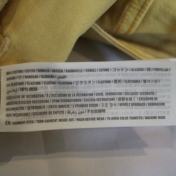 Hollister Ultra High Rise Yellow Denim Mini Skirt - Picture 6 of 6